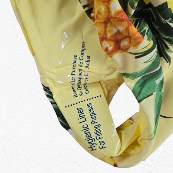 Anthropologie Pina Colada Pineapple High Waist Modest Bikini Bottoms Size XS - Picture 5 of 6